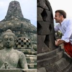 Tangan Presiden Macron Menggapai Patung Budha di Stupa Candi Borobudur, Tuai Sorotan