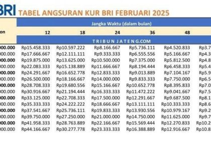 Angsuran Tabel KUR BRI Pinjaman 200 Juta: Rincian Cicilan Terbaru 2025